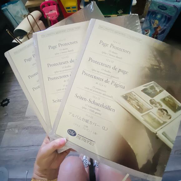 Vtg 3 Pc Lot Sealed Packs Creative Memories Collection 12x12 Page Protectors - Picture 1 of 5